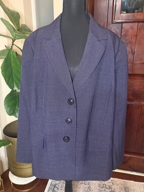 Le Suit Women’s Quebec Dark Plum Blazer Size 24W